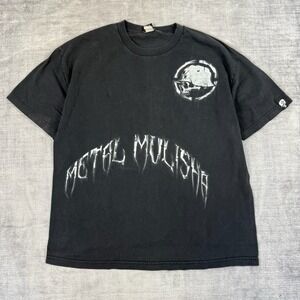 Metal Mulisha Shirt Mens Large Black Vtg Y2K Skull Logo Spell Out Motocross MMA